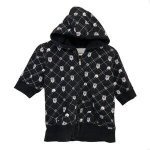 Grunge Y2K Metal Mulisha Full Zip Short Sleeve Hoodie Sweatshirt Juniors L